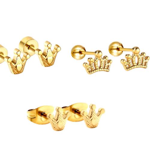 Pendientes de Acero Inoxidable, acero inoxidable 304, chapado en color dorado, Joyería, más colores para la opción, Vendido por Par