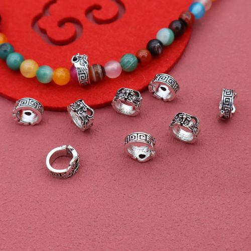 Abalorios Separador de Aleación de Zinc, chapado en color de plata, Bricolaje, 10x6mm, 100PCs/Bolsa, Vendido por Bolsa