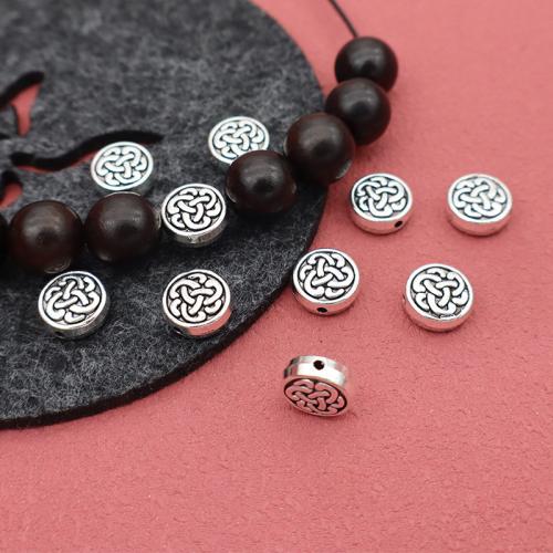 Разделитель бусин Рондель из цикового сплава, цинковый сплав, плакирован серебром, DIY, 9.50x4mm, 100ПК/сумка, продается сумка