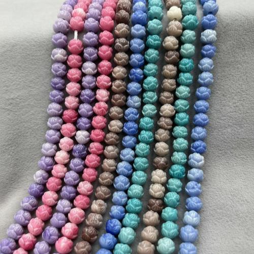 Бусины из ракушек натурального цвета, Shell Powder, Форма цветка, DIY, Много цветов для выбора, 6.50mm, 100ПК/сумка, продается сумка