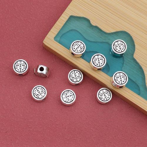 Zink Legierung Perlen Schmuck, Zinklegierung, silberfarben plattiert, DIY, 10x6mm, 100PCs/Tasche, verkauft von Tasche