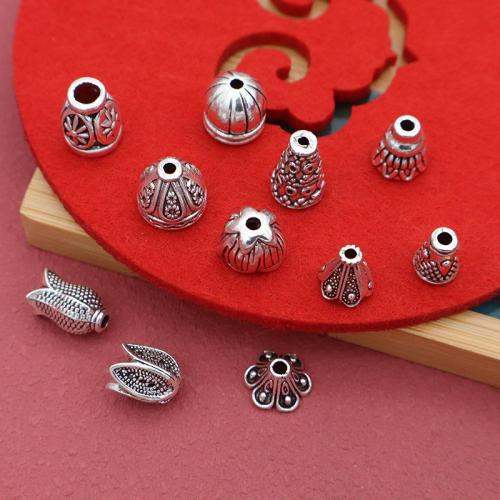 Tibetan Style Bead Cap, silver color plated, DIY, 100PCs/Bag, Sold By Bag