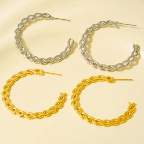 Stainless Steel Stud Earrings, 304 Stainless Steel, plated, fashion jewelry, more colors for choice, 40.20x40.50mm, Sold By Pair