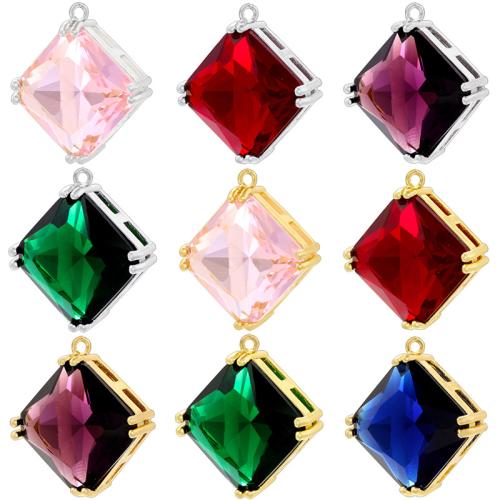 Латунные подвески со стразами, Латунь, плакирован золотом, DIY, Золотой, не содержит никель, свинец, продается PC