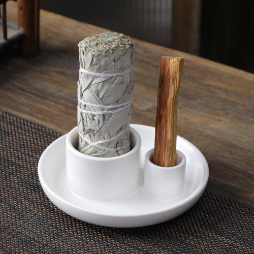 Porcelain Candle Holder, for home and office, white, 130x45mm, Sold By PC