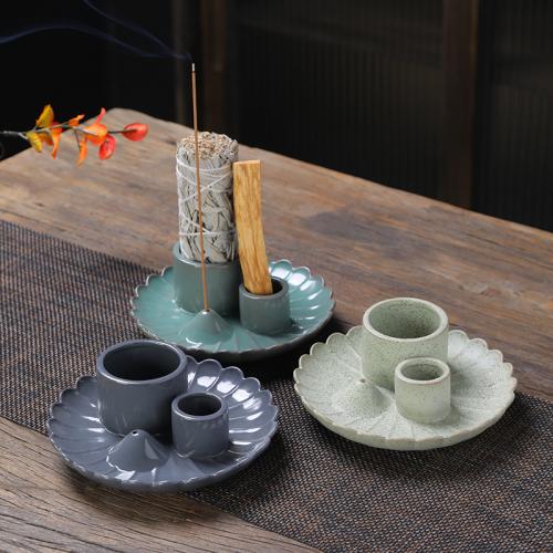 Porcelain Incense Burner, for home and office, more colors for choice, 135x135x50mm, Sold By PC