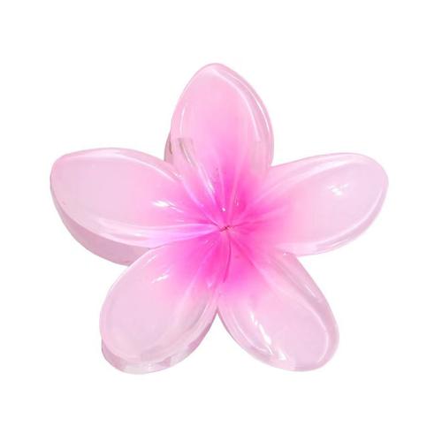 Plastic Hair Claw Clip, Flower, painted, fashion jewelry & for woman, more colors for choice, 80mm, Sold By PC