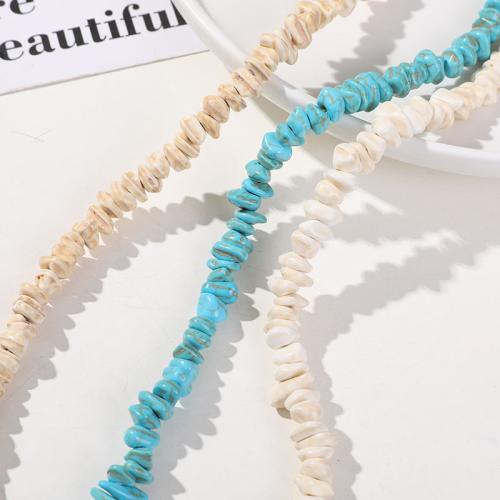 Turquesa sintético Abalorio, Bricolaje, más colores para la opción, beads length 7-10mm, Vendido para aproximado 15 Inch Sarta