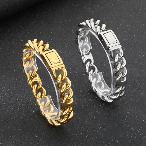 304 Stainless Steel Bracelet, plated, fashion jewelry & for man, more colors for choice, Length:Approx 8.7 Inch, Sold By PC