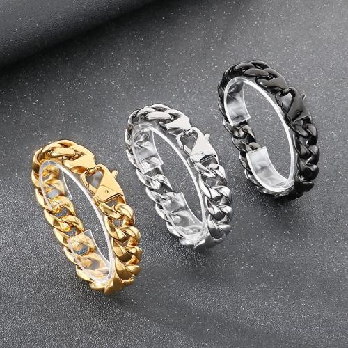 304 Stainless Steel Bracelet, plated, fashion jewelry & for man, more colors for choice, 220x18mm, Length:Approx 8.7 Inch, Sold By PC