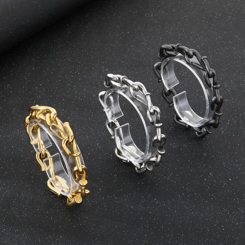 304 Stainless Steel Bracelet, plated, fashion jewelry & for man, more colors for choice, 225x12mm, Sold By PC