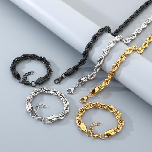 304 Stainless Steel Bracelet and Necklace, plated, fashion jewelry & different styles for choice & for man, Sold By PC