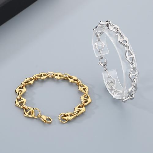 304 Stainless Steel Bracelet, plated, fashion jewelry & Unisex, more colors for choice, 210x12mm, Sold By PC