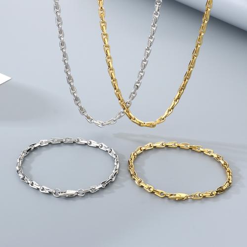 304 Stainless Steel Bracelet and Necklace, plated, fashion jewelry & different styles for choice & for man, Sold By PC