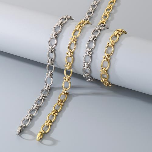 304 Stainless Steel Bracelet and Necklace, plated, Unisex & different size for choice, more colors for choice, Sold By PC