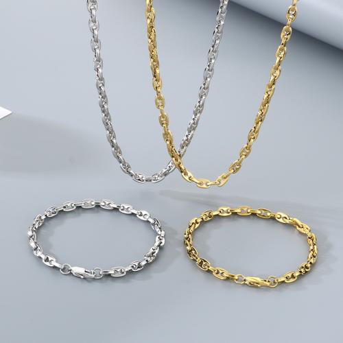 304 Stainless Steel Bracelet and Necklace, plated, different size for choice & for man, more colors for choice, Sold By PC