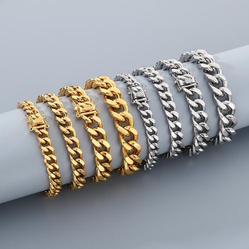304 Stainless Steel Bracelet, plated, fashion jewelry & for man, more colors for choice, Sold By PC