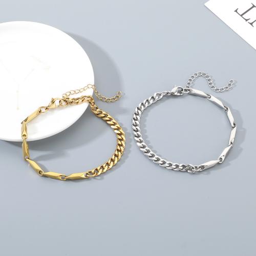 304 Stainless Steel Bracelet, plated, fashion jewelry & for man, more colors for choice, 190x5mm, Sold By PC