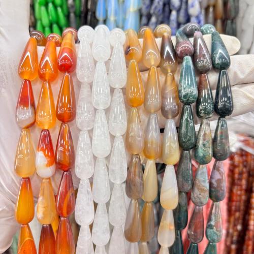 Бусины из поделочных камней, Природный камень, с Агат, DIY, Много цветов для выбора, 10x25mm, 16ПК/Strand, Продан через 38 Strand