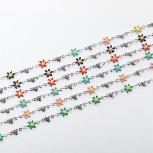 Stainless Steel Jewelry Bracelet, 304 Stainless Steel, gold color plated, fashion jewelry & enamel, more colors for choice, 7.50x6.50mm, Length:17 cm, Sold By PC