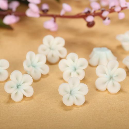 Mobile Phone DIY Decoration, Polymer Clay, Flower, more colors for choice, 12mm, 100PCs/Bag, Sold By Bag