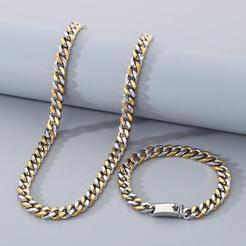 304 Stainless Steel Bracelet and Necklace, plated, different styles for choice & for man, Sold By PC