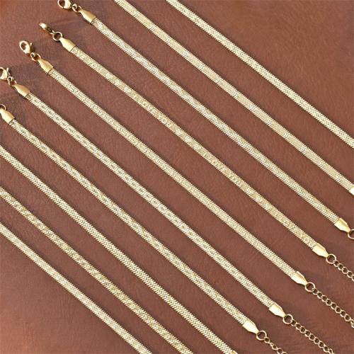 304 Stainless Steel Bracelet, gold color plated, Unisex & different styles for choice, Length:Approx 7.1 Inch, Sold By PC