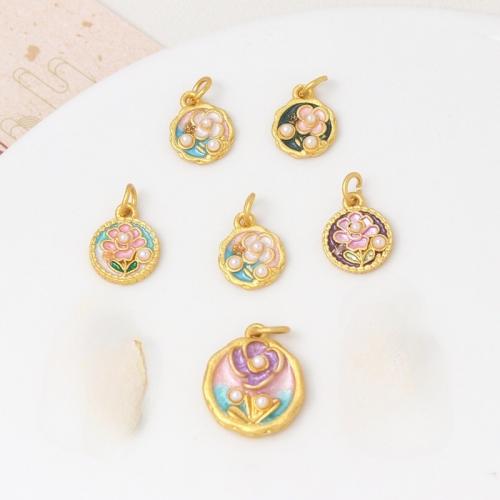 Messing Schmuck Anhänger, plattiert, DIY & Emaille, keine, 15x18mm, verkauft von PC