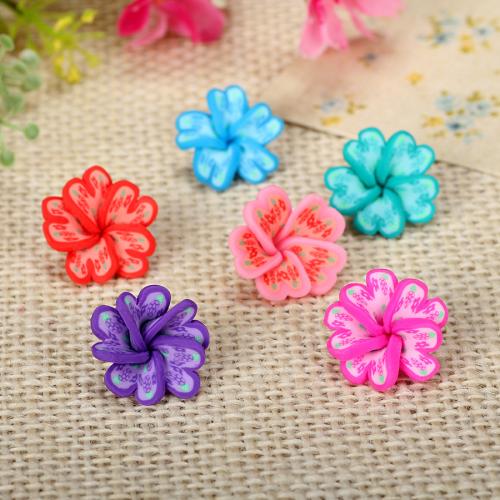 Celular Kit de bricolaje, Arcilla polimero, Flor, más colores para la opción, 18x8mm, 100PCs/Bolsa, Vendido por Bolsa