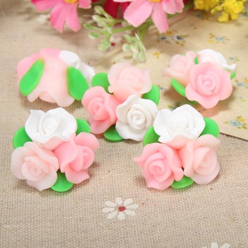 Handy DIY Kit, Polymer Ton, Blume, keine, 25x13mm, 100PCs/Tasche, verkauft von Tasche