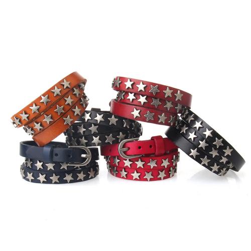 Cowhide Bracelet, with Tibetan Style, with rivet stud & Unisex, more colors for choice, 635x10mm, Sold By PC