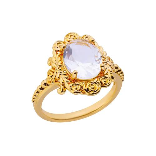 Messing Manschette Fingerring, goldfarben plattiert, verschiedene Stile für Wahl & Micro pave Zirkonia & für Frau & Emaille, Größe:6-8, verkauft von PC