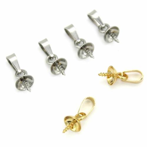 Stainless Steel Peg Bail, 304 Stainless Steel, plated, DIY & different size for choice, more colors for choice, 100PCs/Bag, Sold By Bag