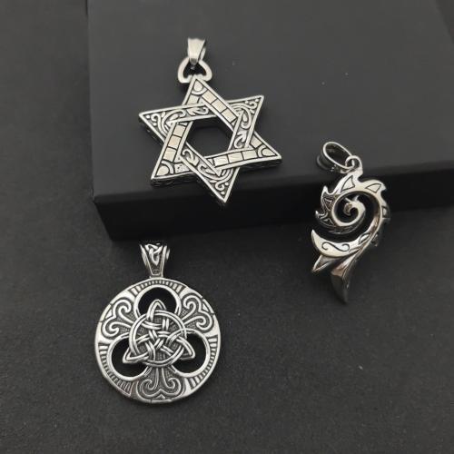 Stainless Steel Pendants, 304 Stainless Steel, polished, vintage & DIY & different styles for choice, Sold By PC