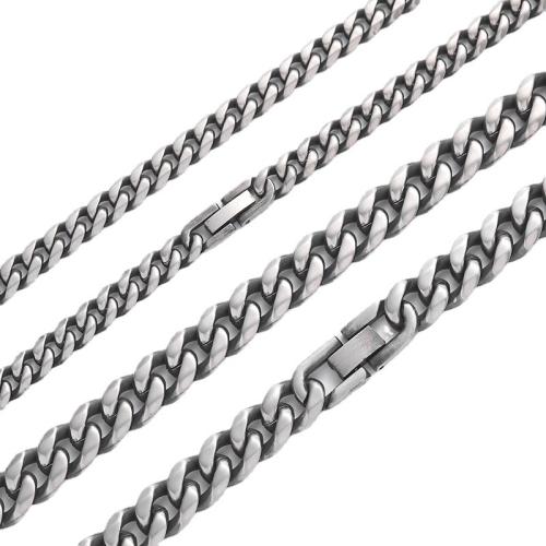 304 Stainless Steel Necklace, vintage & different size for choice & for man, Sold By PC