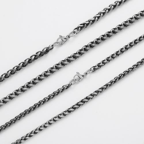 304 Stainless Steel Necklace, polished, vintage & different size for choice & for man, Sold By PC