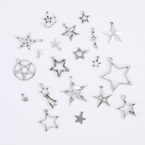Tibetan Style Star Pendant, plated, DIY & different styles for choice, 100PCs/Bag, Sold By Bag