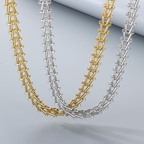 Chaîne collier , Acier inoxydable 304, Placage de couleur d'or, bijoux de mode, plus de couleurs à choisir, Vendu par PC