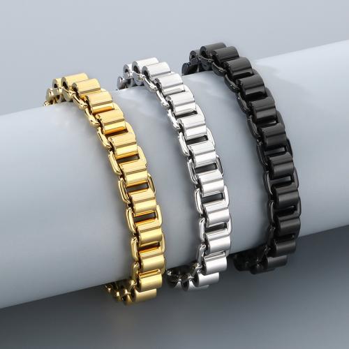 Stainless Steel Jewelry Bracelet, 304 Stainless Steel, gold color plated, fashion jewelry, more colors for choice, Sold By PC