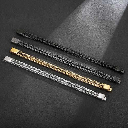 Stainless Steel Jewelry Bracelet, 304 Stainless Steel, gold color plated, fashion jewelry, more colors for choice, Sold By PC