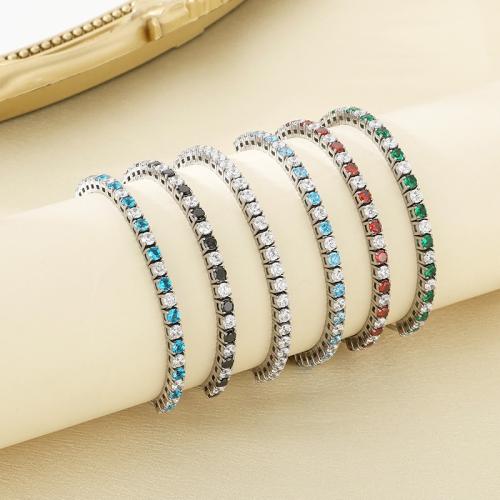 Stainless Steel Jewelry Bracelet, 304 Stainless Steel, gold color plated, fashion jewelry & micro pave cubic zirconia, more colors for choice, Sold By PC