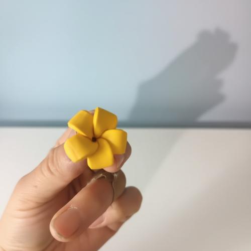 Polymer Clay Beads, Flower, plated, DIY, mixed colors, 30x16mm, Hole:Approx 2.5-3mm, Sold By PC