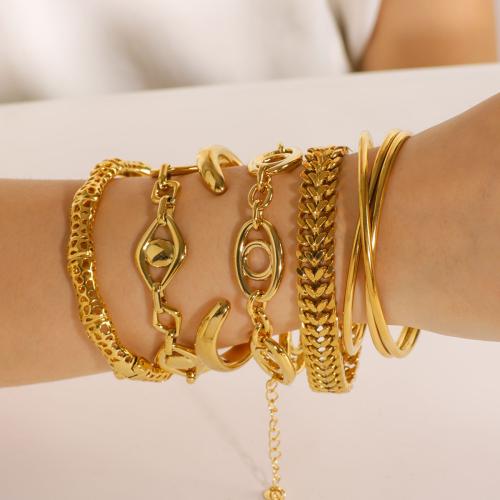 Stainless Steel Jewelry Bracelet, cuff bangle & bracelet, 304 Stainless Steel, gold color plated, fashion jewelry, more colors for choice, Sold By PC