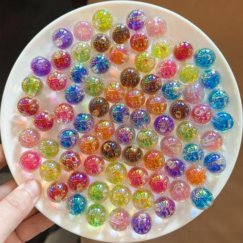 Perlen in Perlen Acrylperlen, Acryl, goldfarben plattiert, DIY & halbgebohrt, keine, 15x15mm, 10PCs/Tasche, verkauft von Tasche