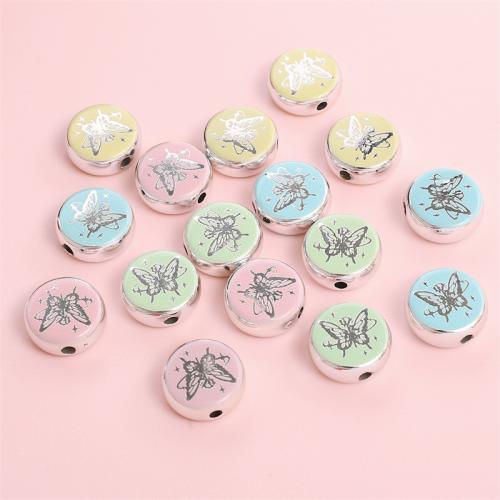 Acryl Schmuck Perlen, goldfarben plattiert, DIY, keine, 2PCs/Tasche, verkauft von Tasche