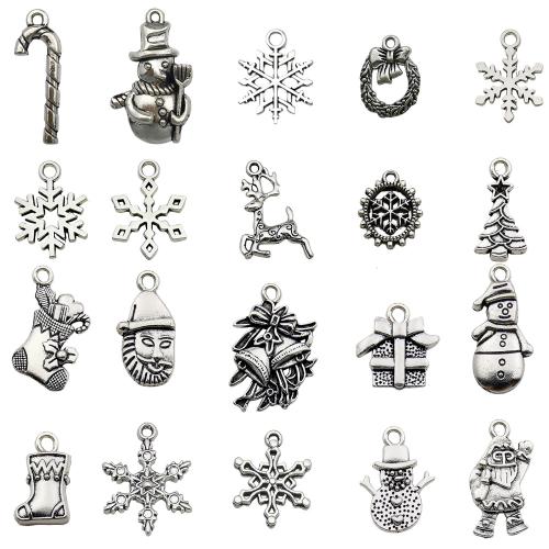 Tibetan Style Christmas Pendants, antique silver color plated, Christmas Design & DIY & different styles for choice, Sold By PC