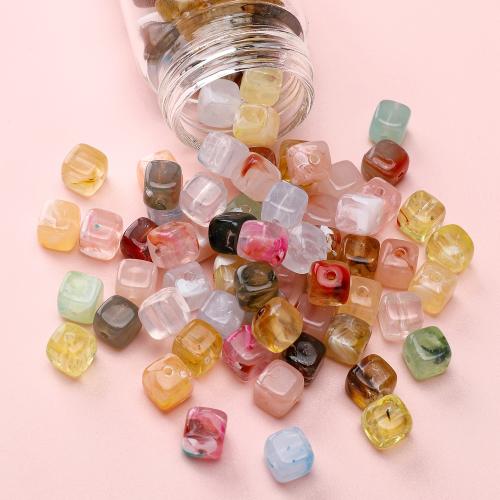 Acryl Schmuck Perlen, goldfarben plattiert, DIY, keine, Bohrung:ca. 1mm, 40PCs/Tasche, verkauft von Tasche