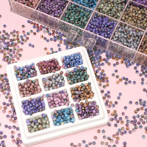 Mixed Glass Seed Beads, DIY, more colors for choice, Hole:Approx 1mm, 10PCs/Bag, Sold By Bag