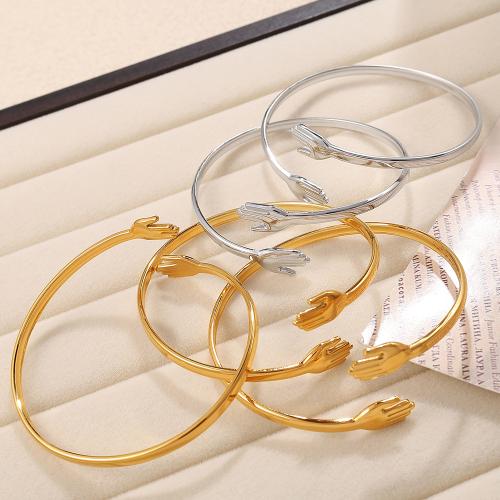 304 Stainless Steel Cuff Bangle, gold color plated, fashion jewelry, more colors for choice, Hole:Approx 1mm, Sold By PC