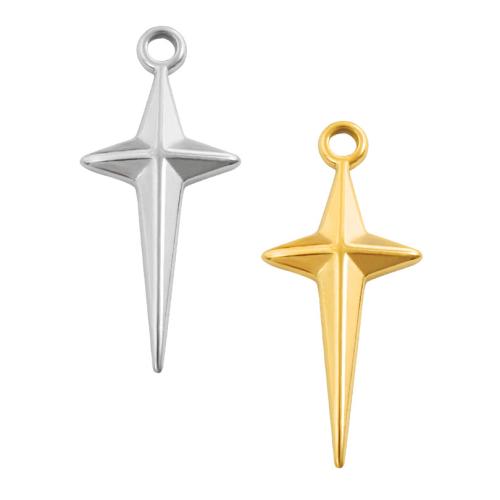 Edelstahl Schmuck Anhänger, 304 Edelstahl, Kreuz, plattiert, DIY, keine, 10PCs/Tasche, verkauft von Tasche